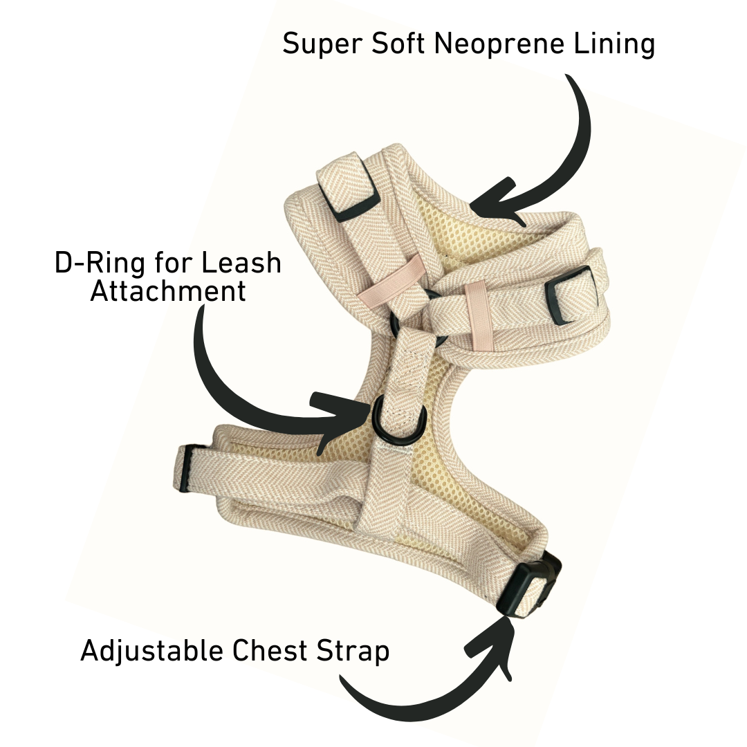 Vanilla Tweed Adjustable Harness