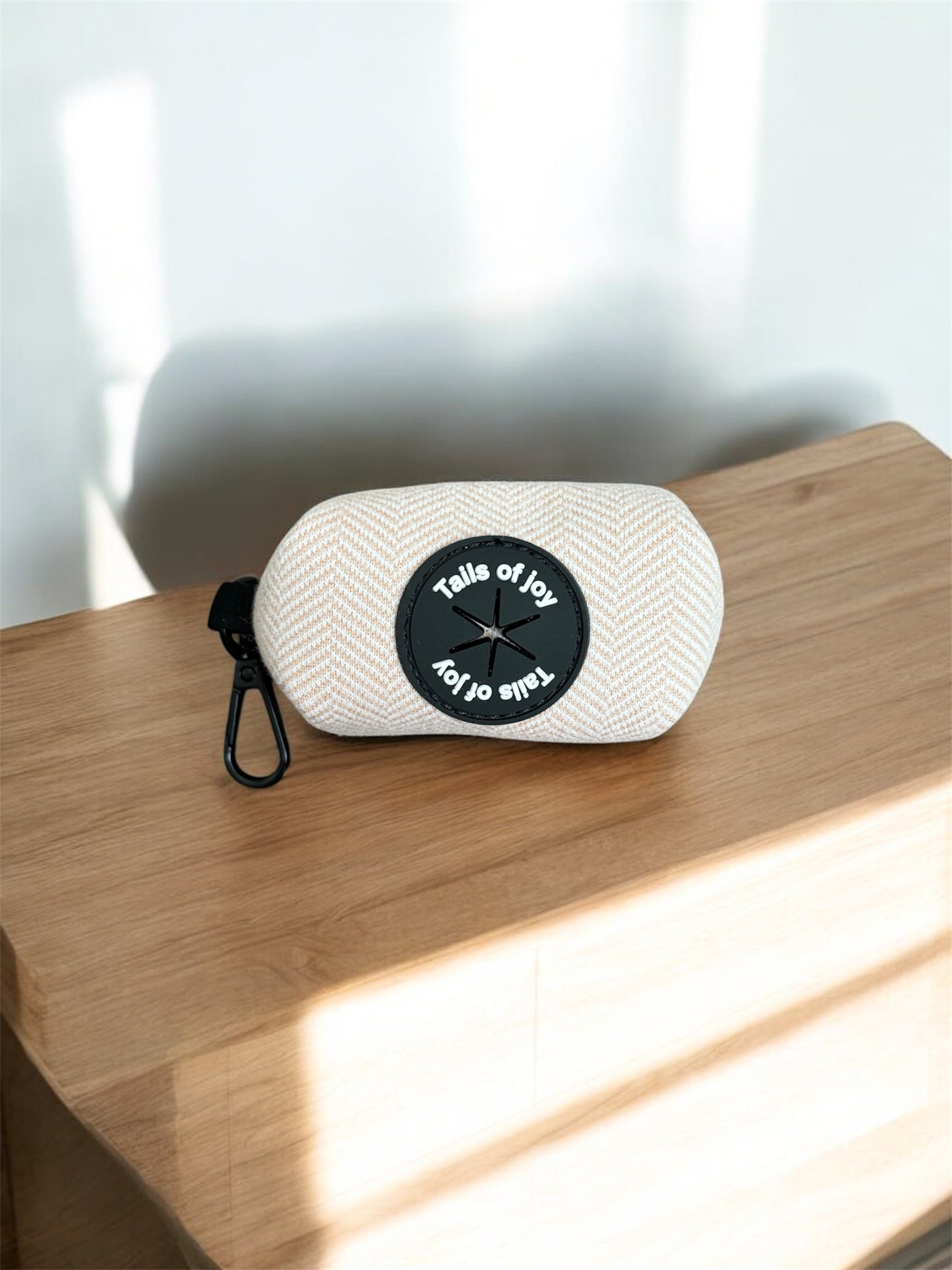 Vanilla Tweed Poop Bag Holder